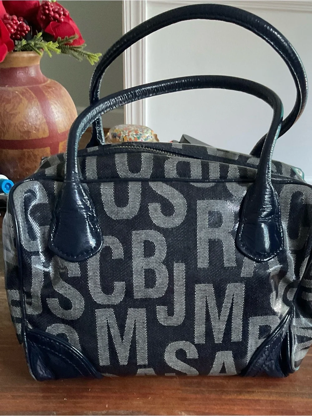 Marc by Marc Jacobs Monogram Coated Canvas Satchel - Deep Blue